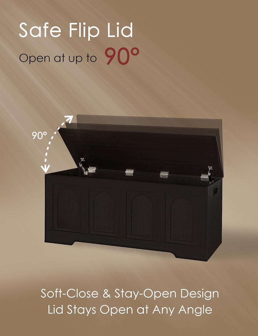 Espresso 47.2" Wooden Storage Chest