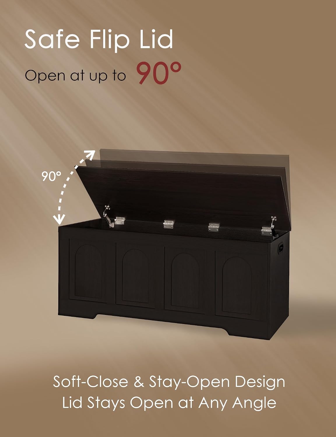 Espresso 47.2" Wooden Storage Chest