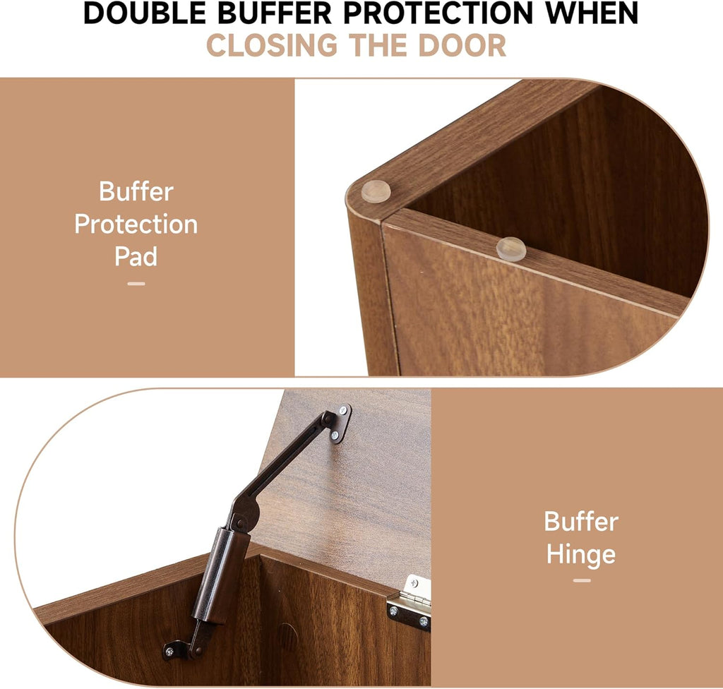 Walnut 43" Wood Storage Chest