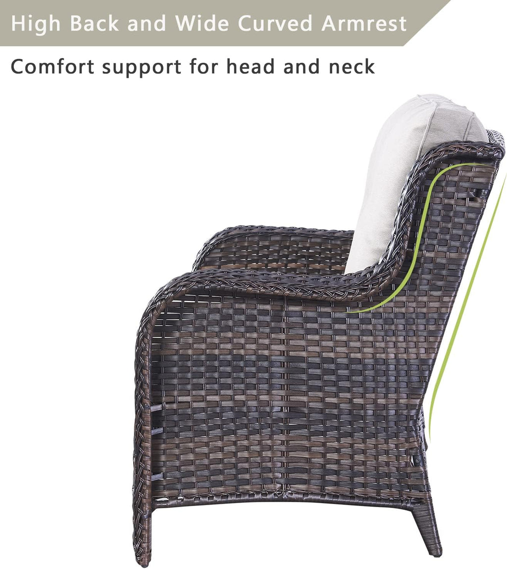 Heavy Duty Wicker Patio Loveseat
