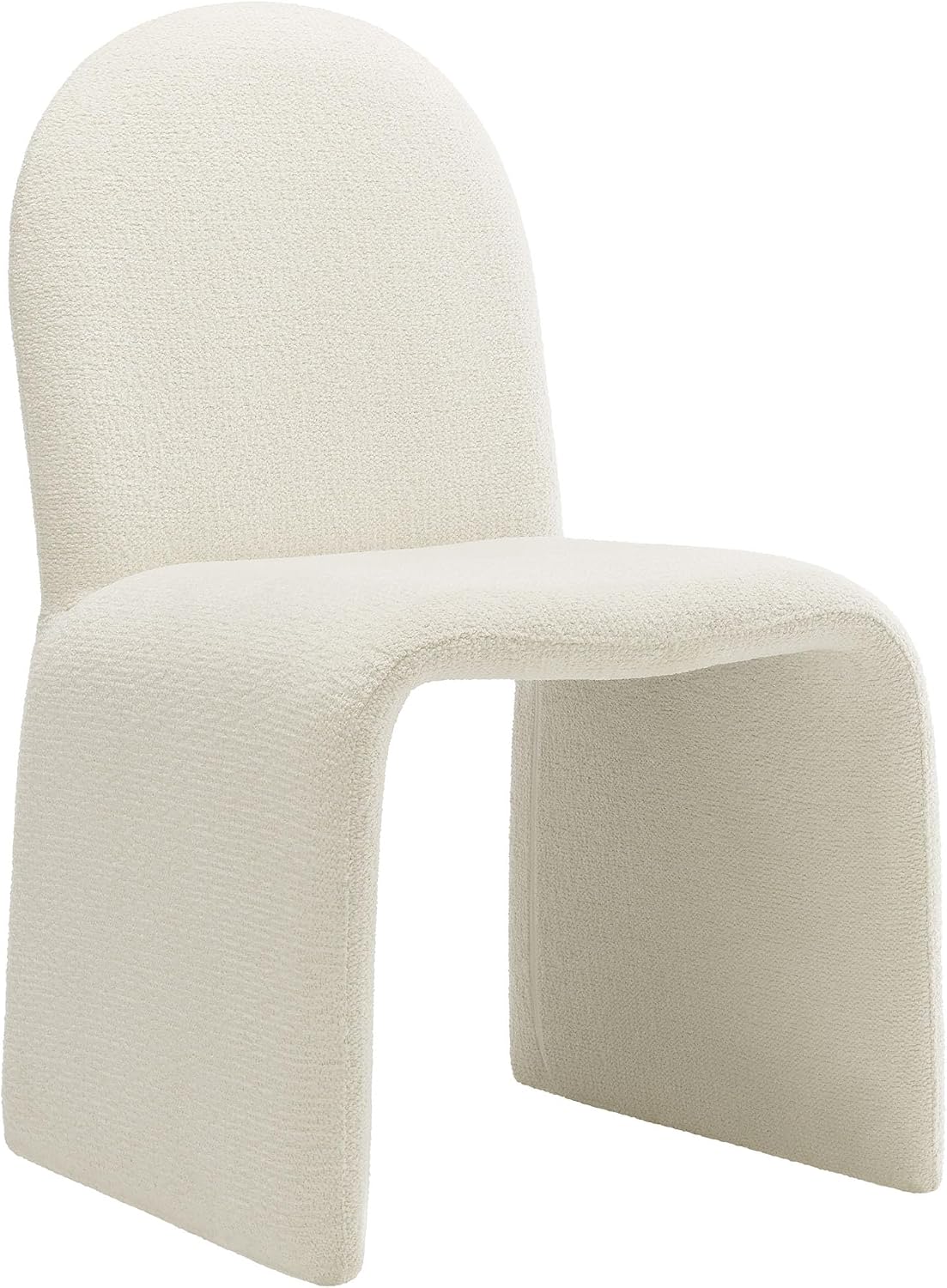 Cream Boucle Arch Slipper Dining Chair