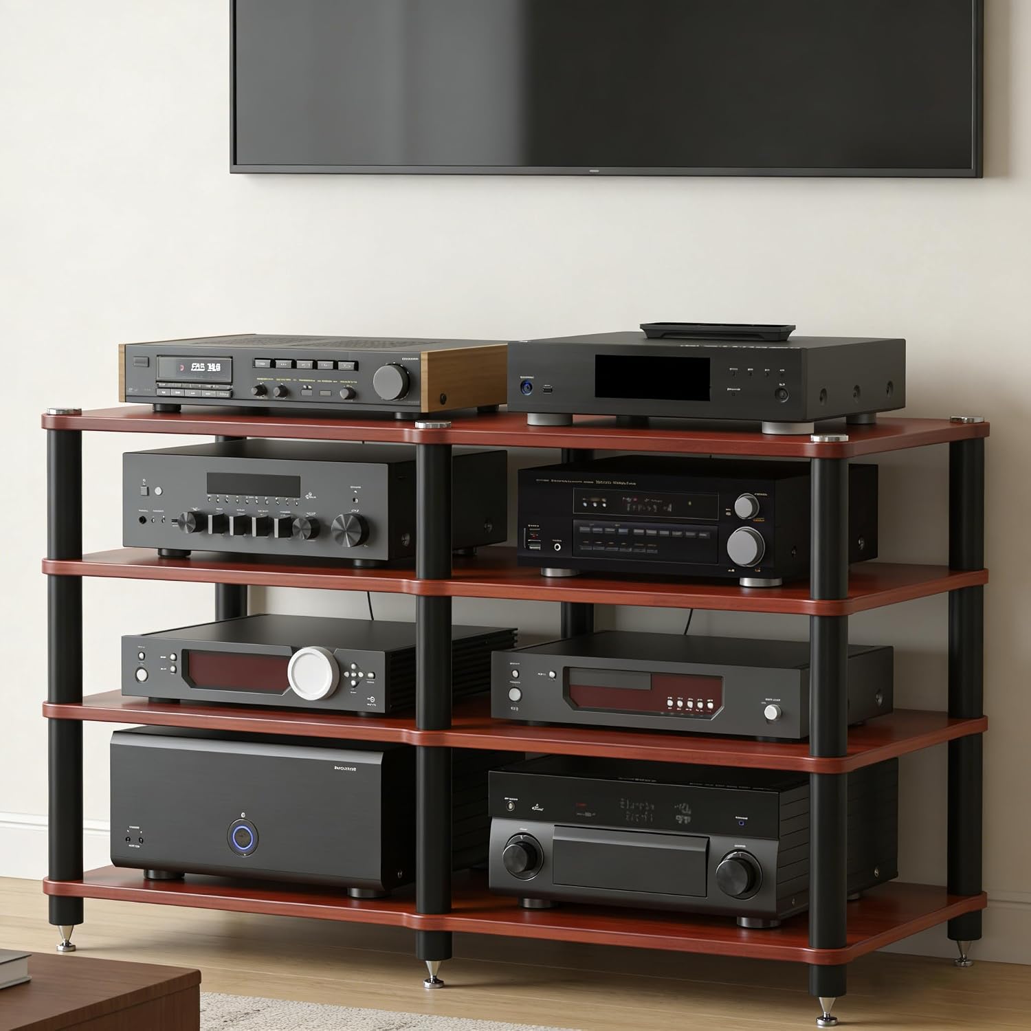 Teak 47.2" Heavy Duty AV Stand