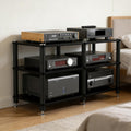 Black 47.2" 3-Tier AV Media Stand
