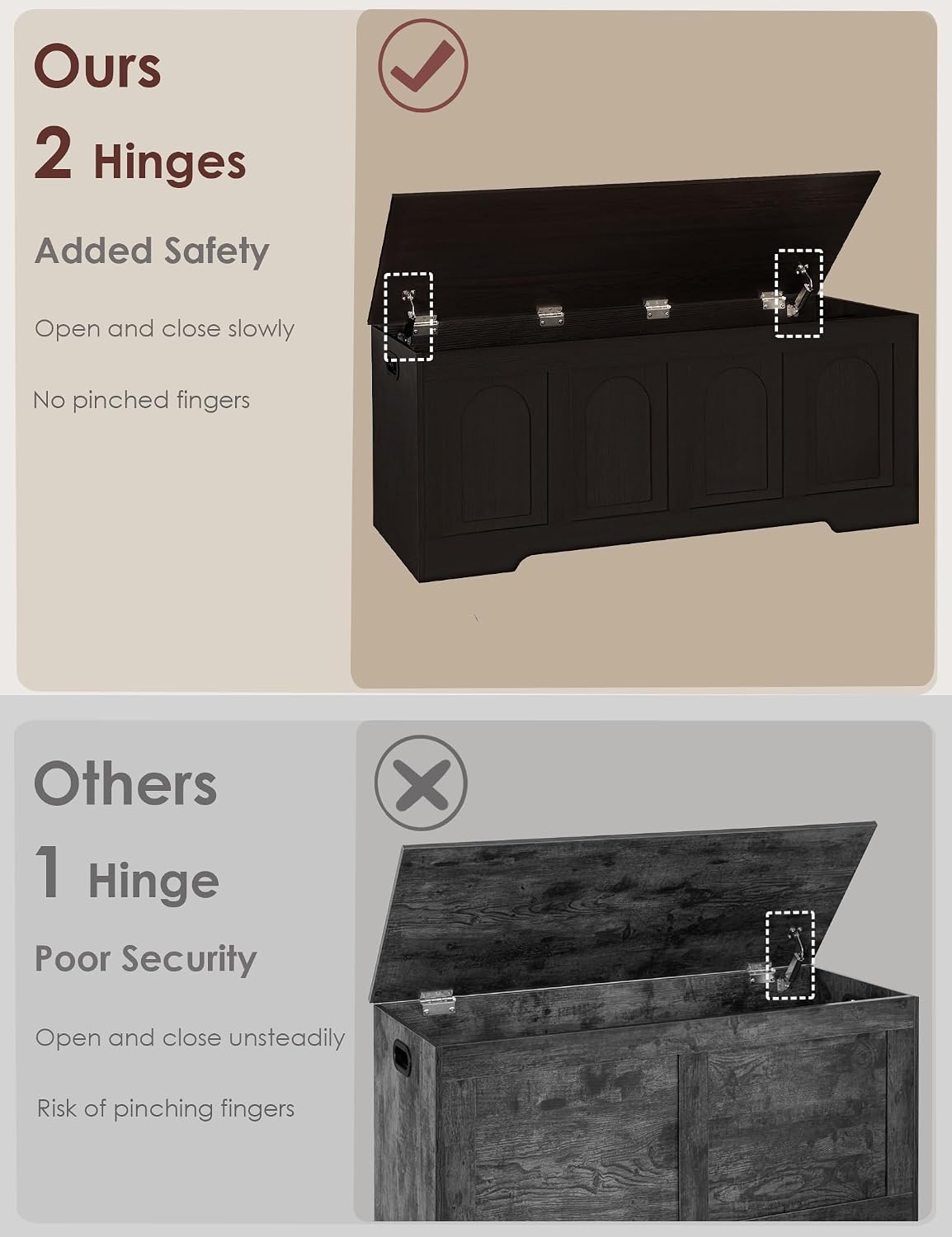 Espresso 47.2" Wooden Storage Chest