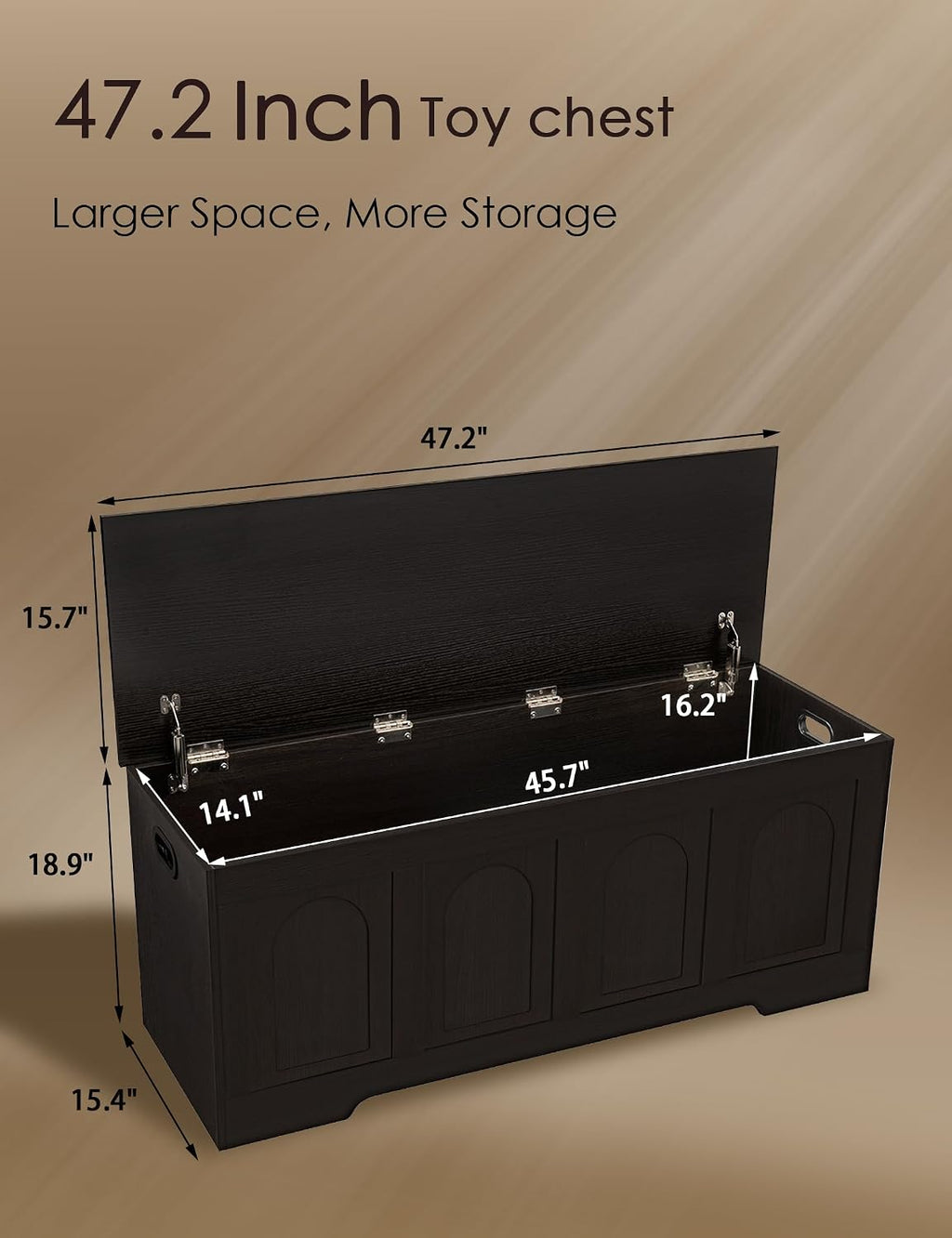 Espresso 47.2" Wooden Storage Chest