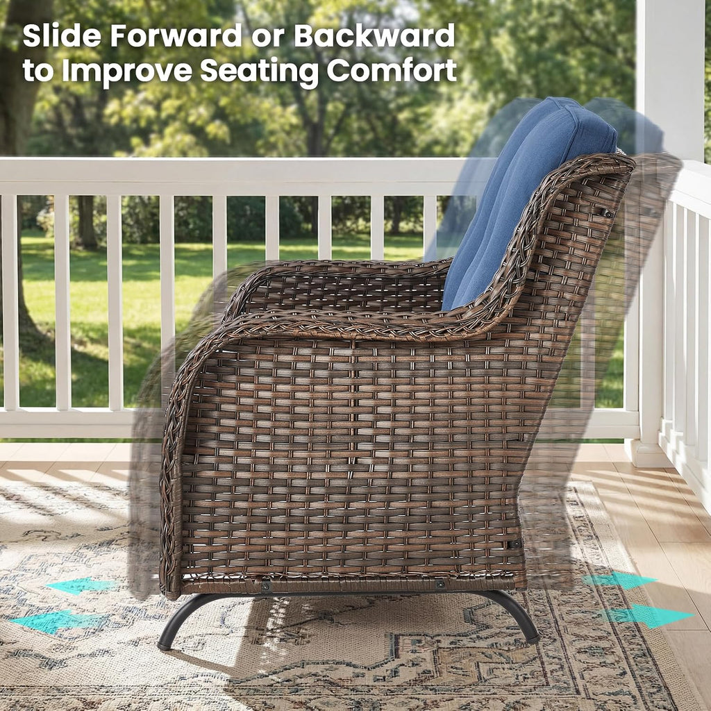 Brown Wicker Patio Loveseat