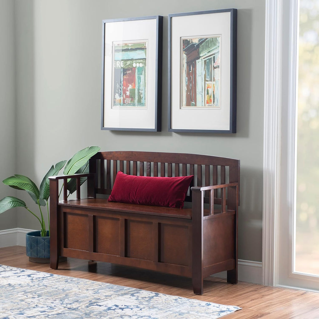 Walnut Cynthia 50" Storage Bench