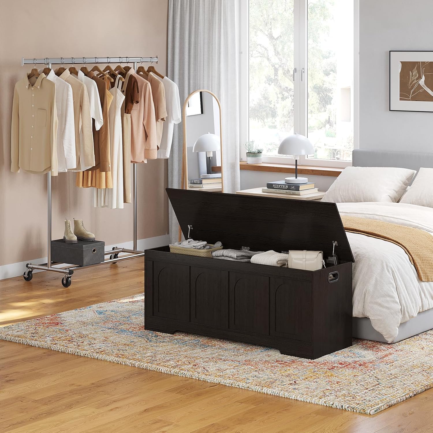 Espresso 47.2" Wooden Storage Chest