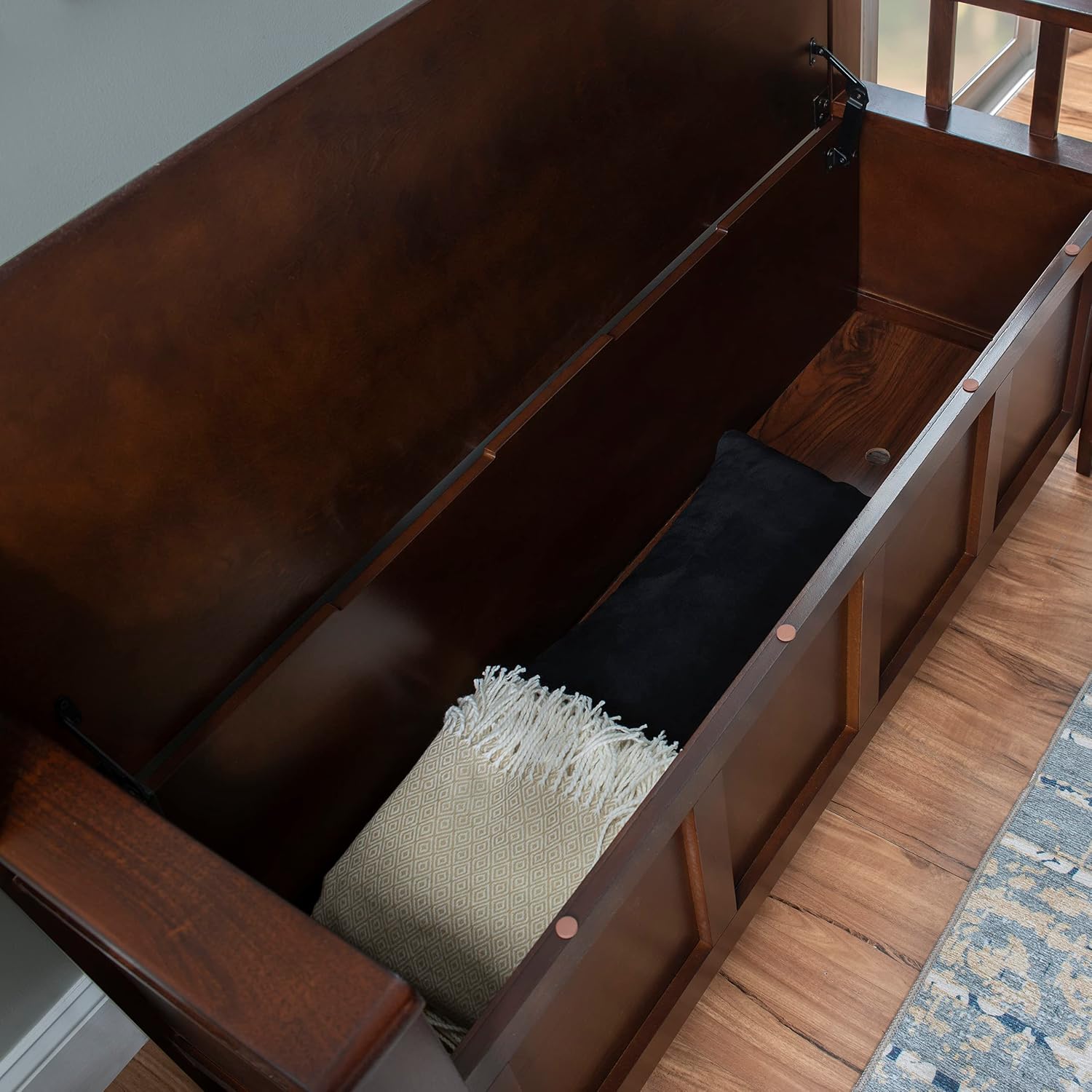 Walnut Cynthia 50" Storage Bench