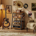 4-Tier Hook Design AV Media Stand