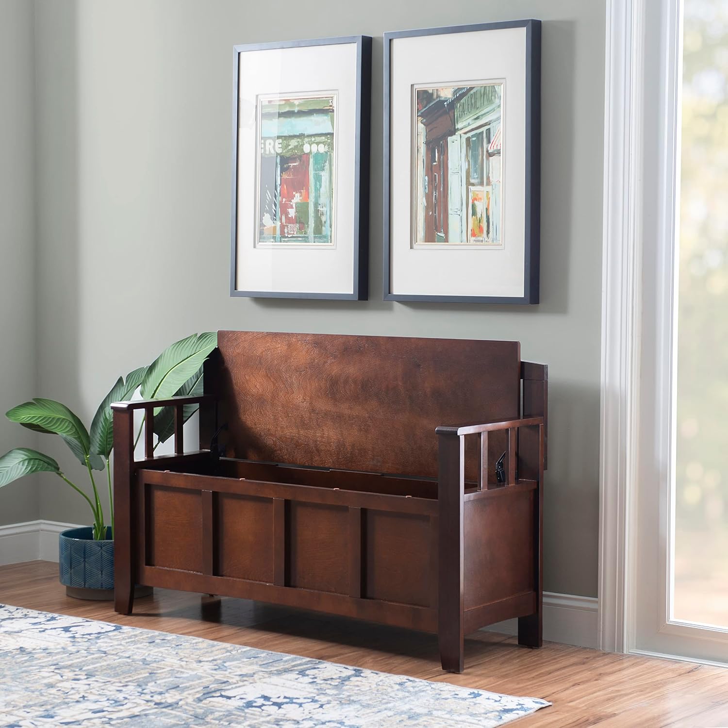 Walnut Cynthia 50" Storage Bench