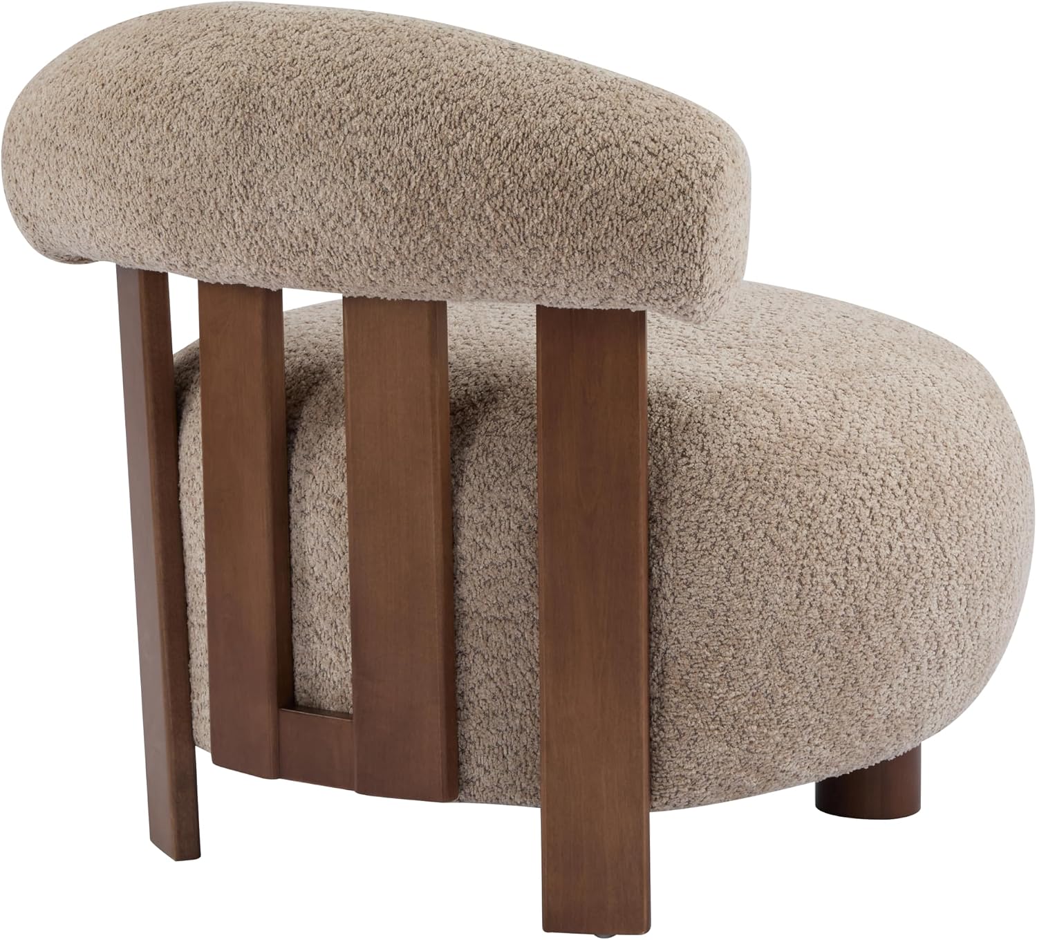 Light Brown Boucle Elvina Accent Chair