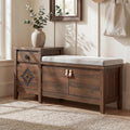 Walnut 44" Storage Entry Bench