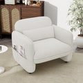 Beige Oversized Sherpa Accent Chair
