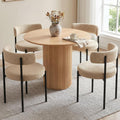 Set of 4 Beige Mid-Century Dining Chairs