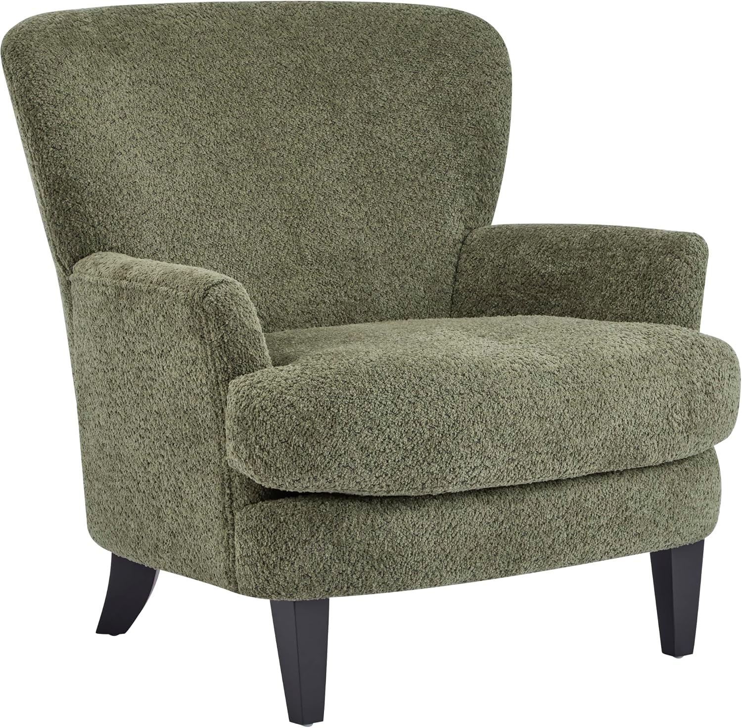 Olive Green Boucle Colby Club Chair