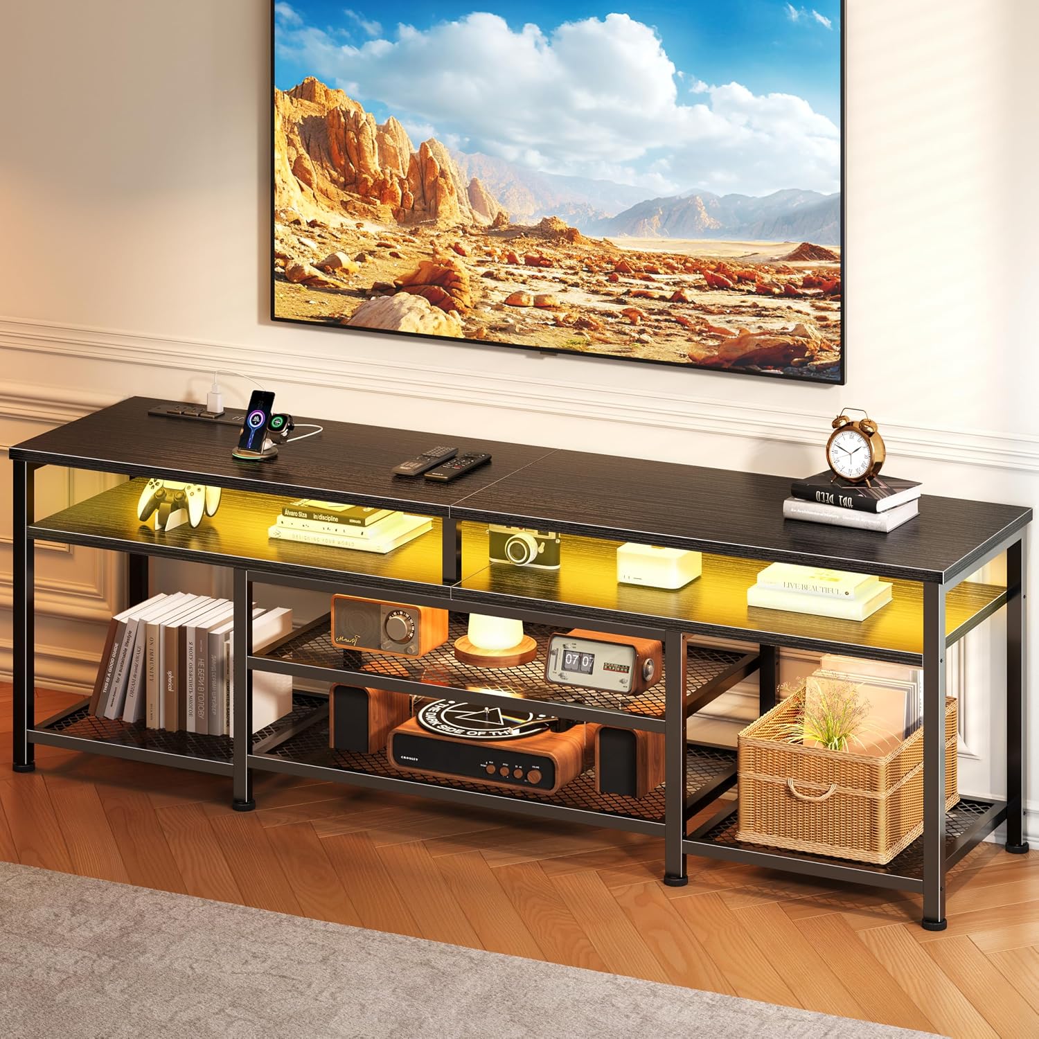 Black 63" LED TV Stand