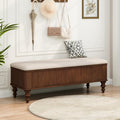 Walnut 50.8" Wood Storage Bench