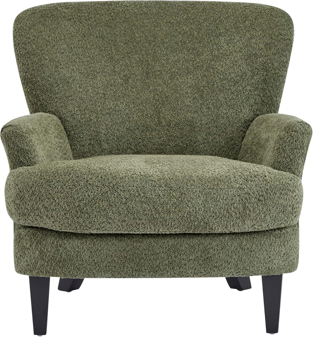 Olive Green Boucle Colby Club Chair