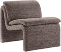 Antique Boucle Lume Curved Armless Lounge Chair