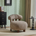 Light Brown Boucle Elvina Accent Chair